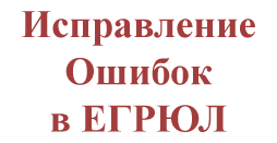 Исправление ошибок в выписке из ЕГРЮЛ